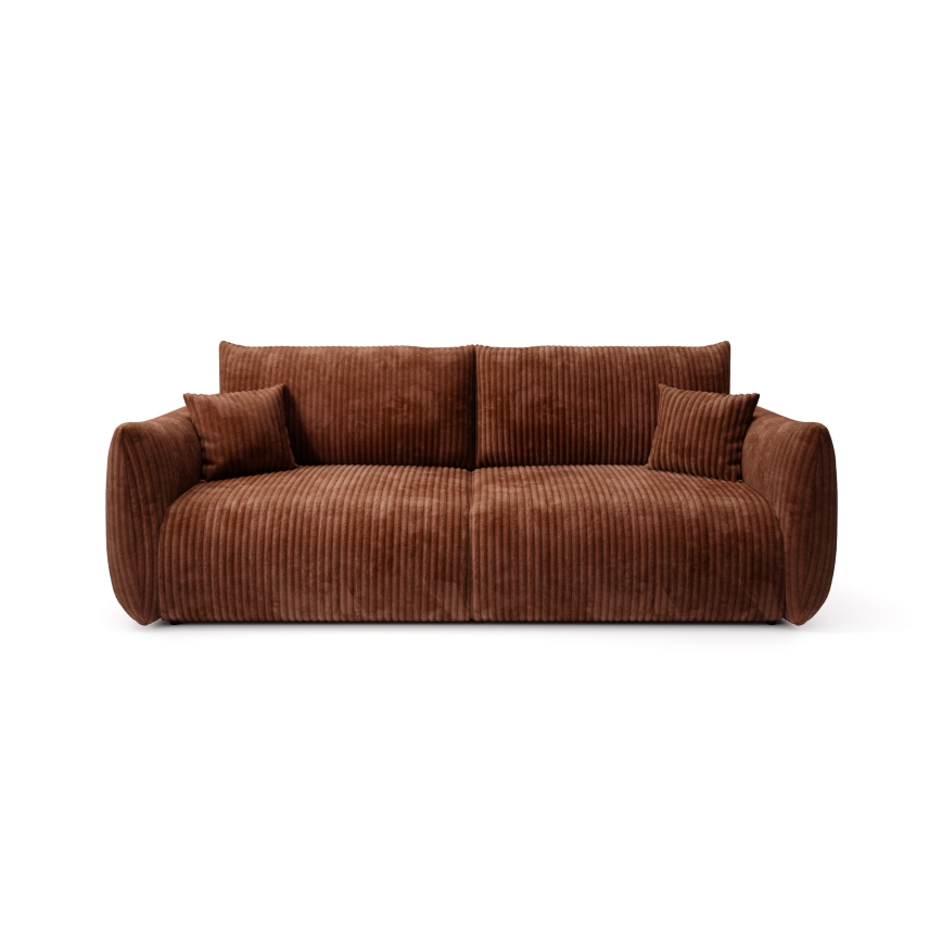 Ausklappbares zweisitziges Sofa FRIDA, braun
