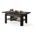 Ausziehbarer Couchtisch mit Hebefunktion ROY 130/170x65 cm schwarz/anthrazit