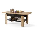 Ausziehbarer Couchtisch mit Hubfunktion ROY 130/170x65 cm Eiche Craft/Schwarz
