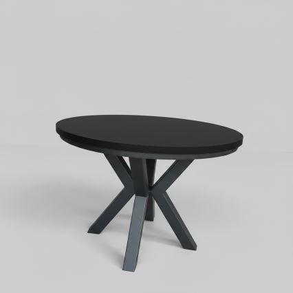 Ausziehbarer Esstisch CONVI 100/140x77 cm, schwarz