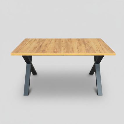 Ausziehbarer Esstisch DOMO 150/190x80 cm Eiche Craft/Schwarz