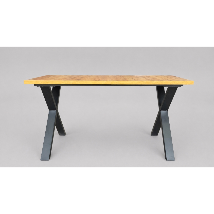 Ausziehbarer Esstisch DOMO 150/190x80 cm Eiche Craft/Schwarz