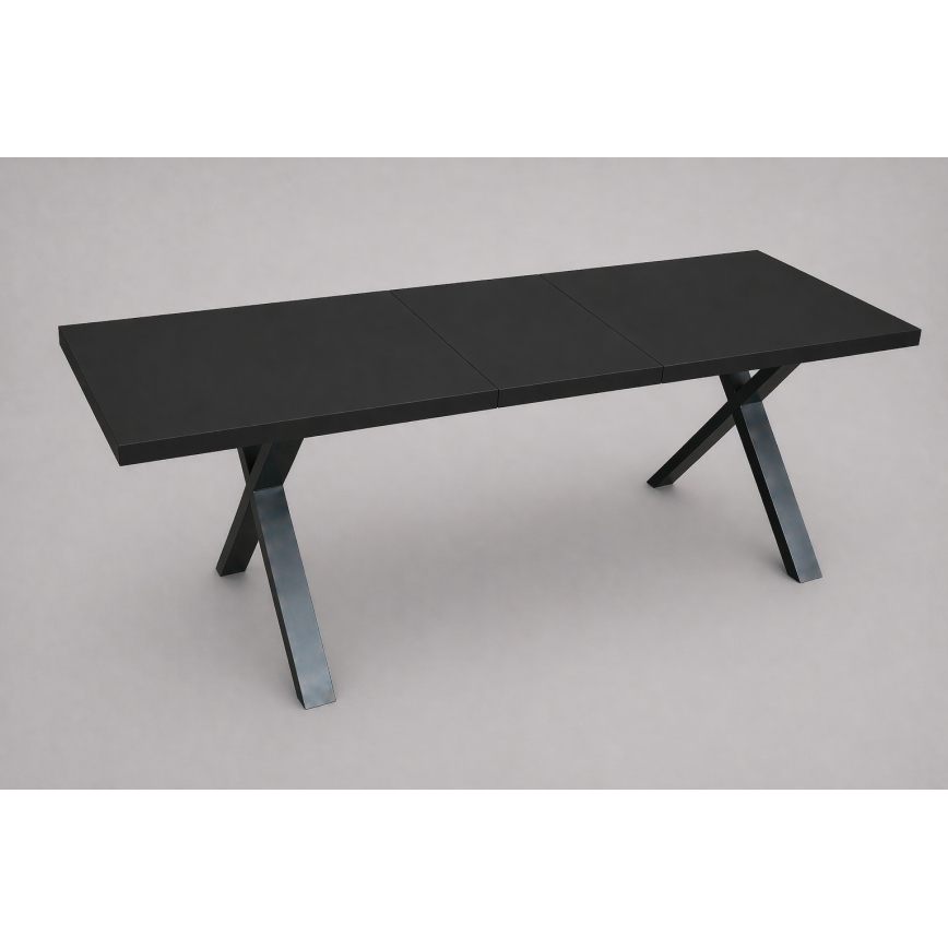 Ausziehbarer Esstisch DOMO 150/190x80 cm schwarz