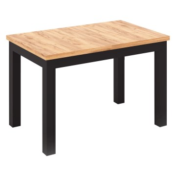 Ausziehbarer Esstisch DOO 120/160x75 cm Eiche craft/schwarz
