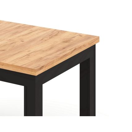 Ausziehbarer Esstisch DOO 120/160x75 cm Eiche craft/schwarz
