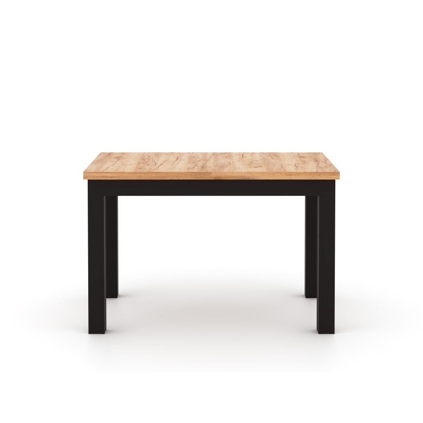 Ausziehbarer Esstisch DOO 120/160x75 cm Eiche craft/schwarz