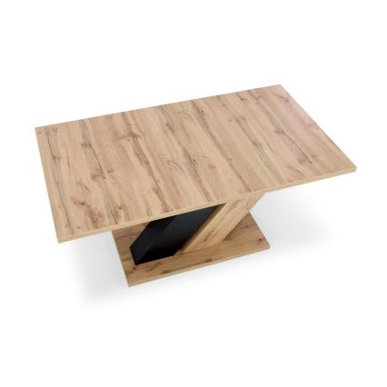 Ausziehbarer Esstisch DROM 160/200x90 cm Wotan-Eiche/Schwarz