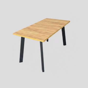 Ausziehbarer Esstisch KERNO 150/190x80 cm Eiche Craft/Schwarz