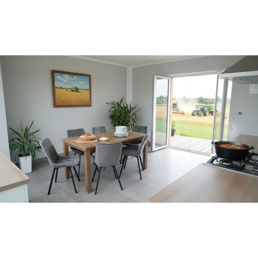 Ausziehbarer Esstisch LIAM Eiche