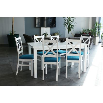 Ausziehbarer Esstisch LIAM Weiß