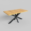Ausziehbarer Esstisch SAMLE 150/190x80 cm Eiche Craft/schwarz