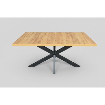 Ausziehbarer Esstisch SAMLE 150/190x80 cm Eiche Craft/schwarz