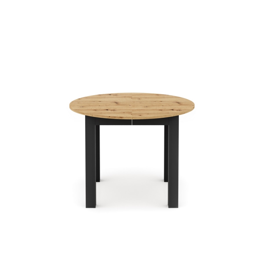 Ausziehbarer Esstisch WILY Artisan-Eiche/Schwarz