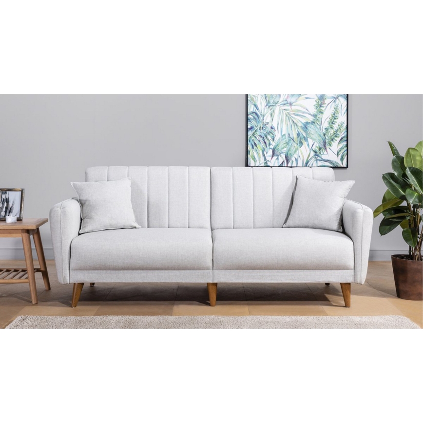 Ausziehbares 2‑sitziges Sofa KITO, cremefarben