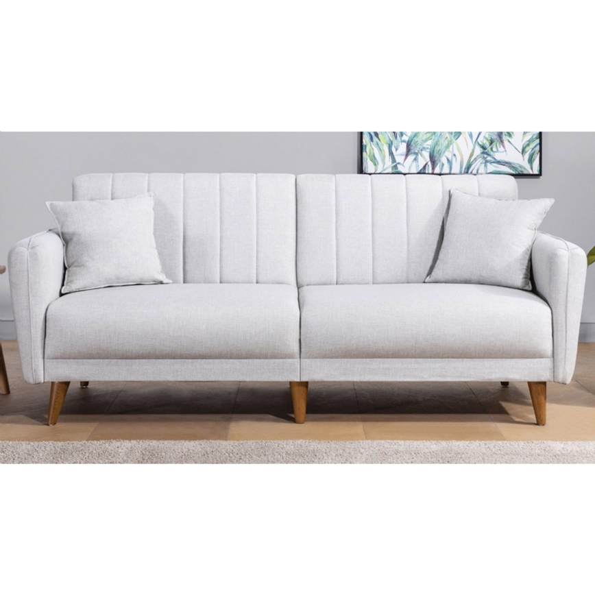 Ausziehbares 2‑sitziges Sofa KITO, cremefarben