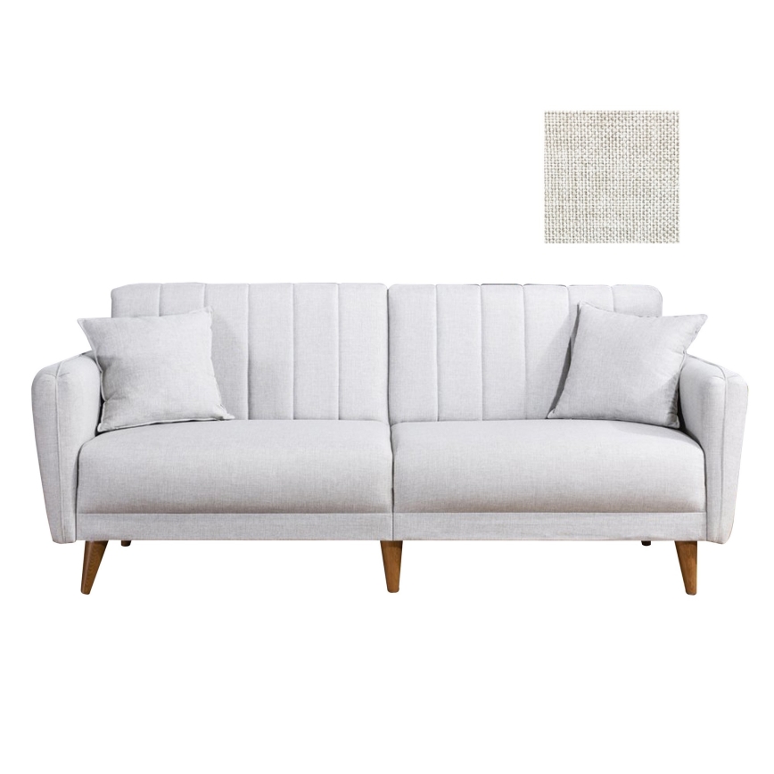 Ausziehbares 2‑sitziges Sofa KITO, cremefarben