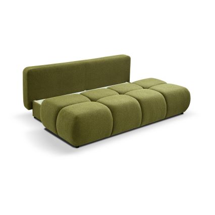 Ausziehbares 3-sitziges Sofa mit Stauraum NUORO, grün