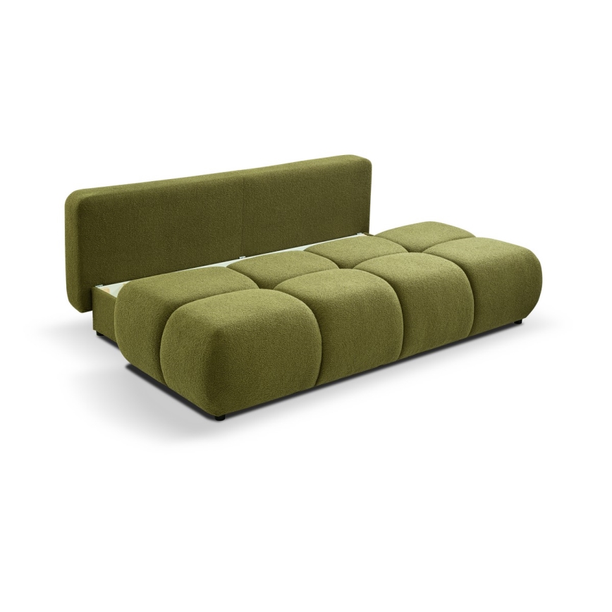 Ausziehbares 3-sitziges Sofa mit Stauraum NUORO, grün