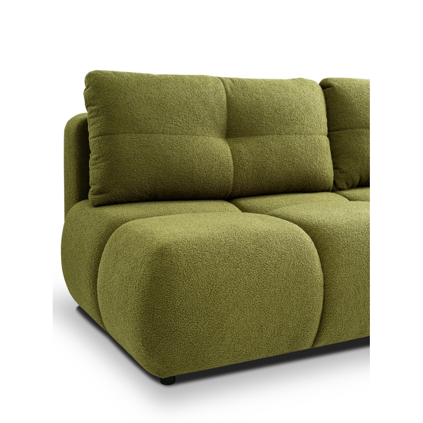 Ausziehbares 3-sitziges Sofa mit Stauraum NUORO, grün