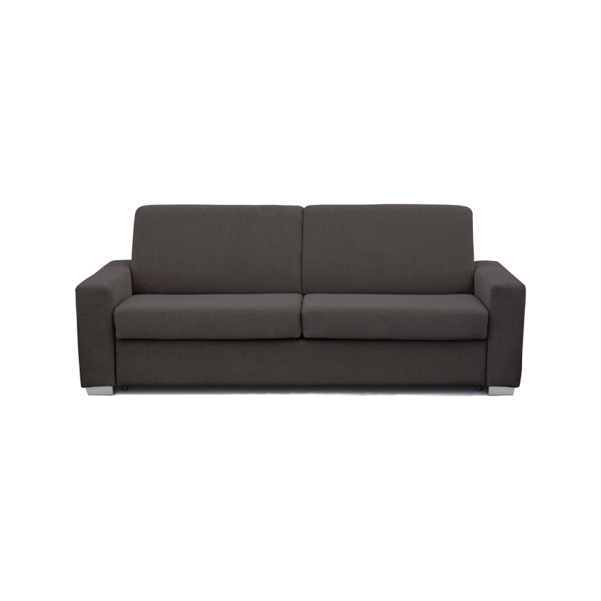 Ausziehbares dreisitziges Schlafsofa zum täglichen Schlafen LEKA braun