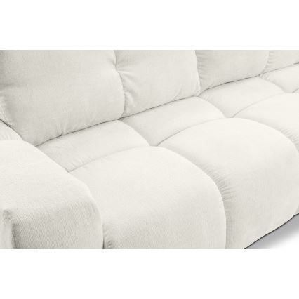 Ausziehbares, gepolstertes 3‑Sitzer‑Sofa ALMADA mit Stauraum, beige