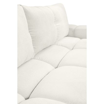 Ausziehbares, gepolstertes 3‑Sitzer‑Sofa ALMADA mit Stauraum, beige