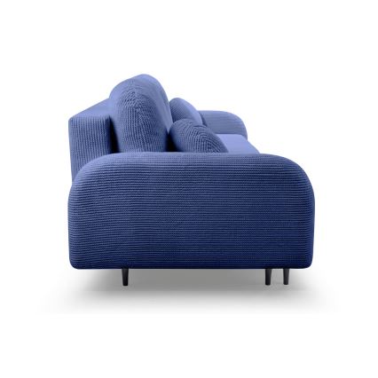 Ausziehbares, gepolstertes Dreisitzer-Sofa CLOUDY, blau