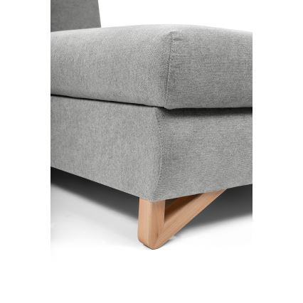 AVESTA L-Ecksofa mit Schlaffunktion und Stauraum, gepolstert, rechts, grau