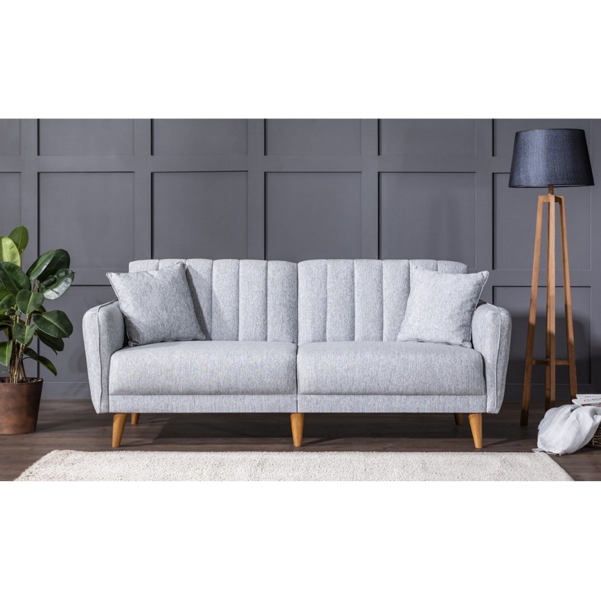 Ausziehbares Zweisitzer-Sofa KITO – Grau