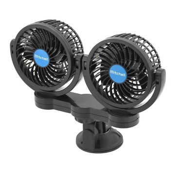 Auto-Ventilator mit Saugnapf 7W/12V schwarz