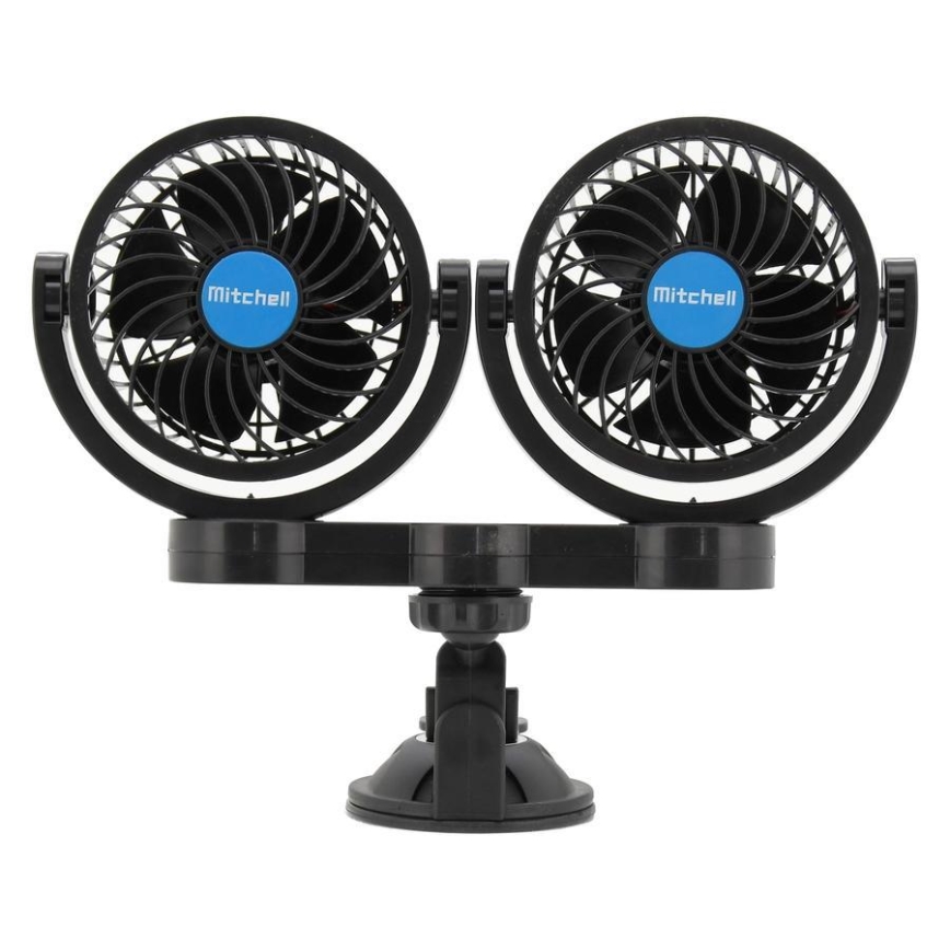 Auto-Ventilator mit Saugnapf 7W/12V schwarz