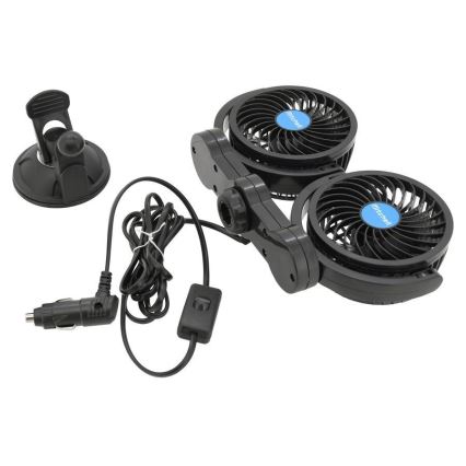 Auto-Ventilator mit Saugnapf 7W/12V schwarz