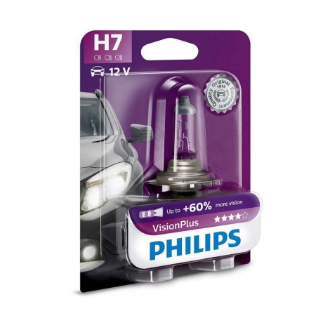 PHILIPS Leuchtmittel, Vision, H7, PX26d, 55 W, 1 Stück 