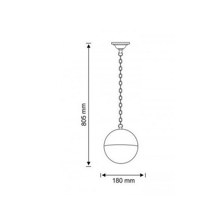Auβen-Kronleuchter ULSA 1xE27/12W/230V IP44