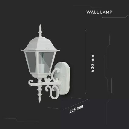 Auβen-Wandbeleuchtung 1xE27/60W/230V IP44