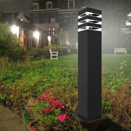 Auβenleuchte mit Sensor TEKSAS 1xE27/12W/230V IP44 44 cm Graphit