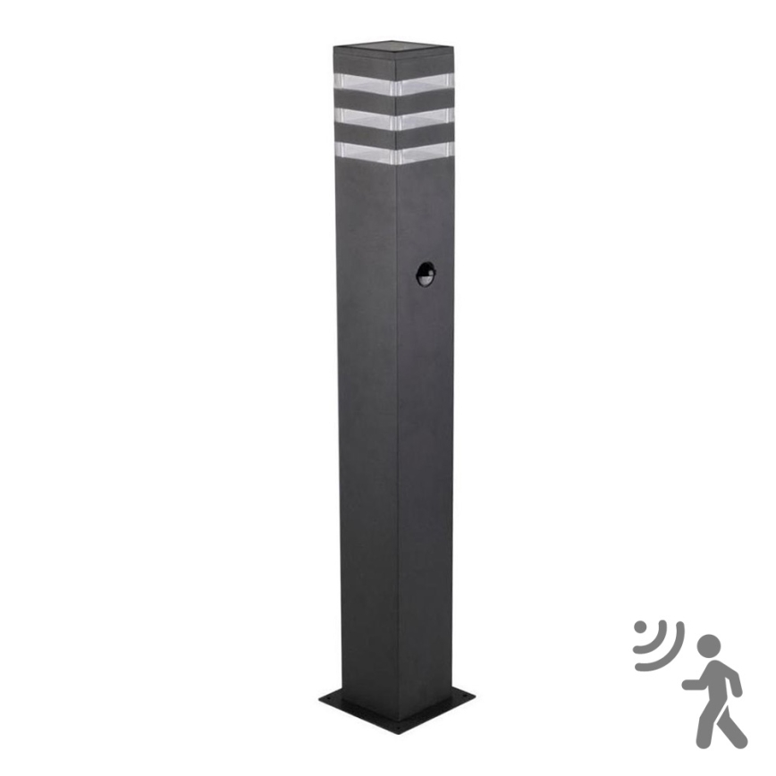 Auβenleuchte mit Sensor TEKSAS 1xE27/12W/230V IP44 74 cm anthrazit
