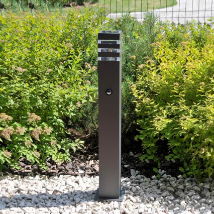 Auβenleuchte mit Sensor TEKSAS 1xE27/12W/230V IP44 74 cm anthrazit