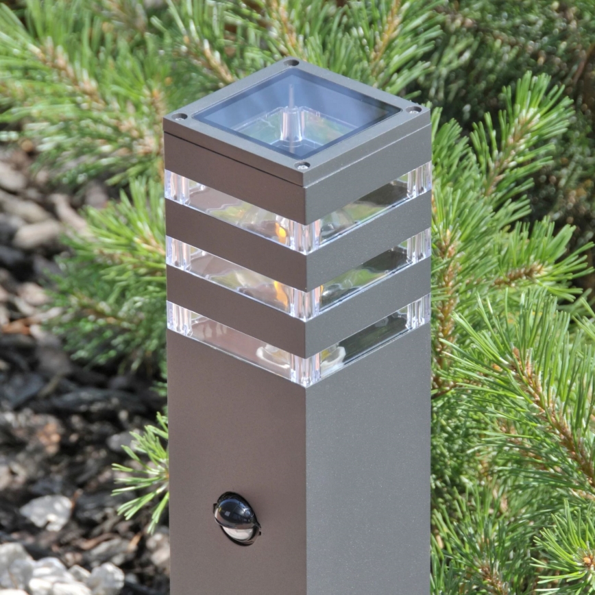 Auβenleuchte mit Sensor TEKSAS 1xE27/12W/230V IP44 74 cm anthrazit
