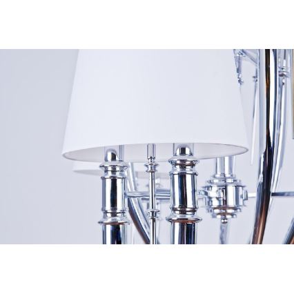 Azzardo AZ1389 - Kronleuchter an Kette DIABLO 12xE14/11W/230V weiß