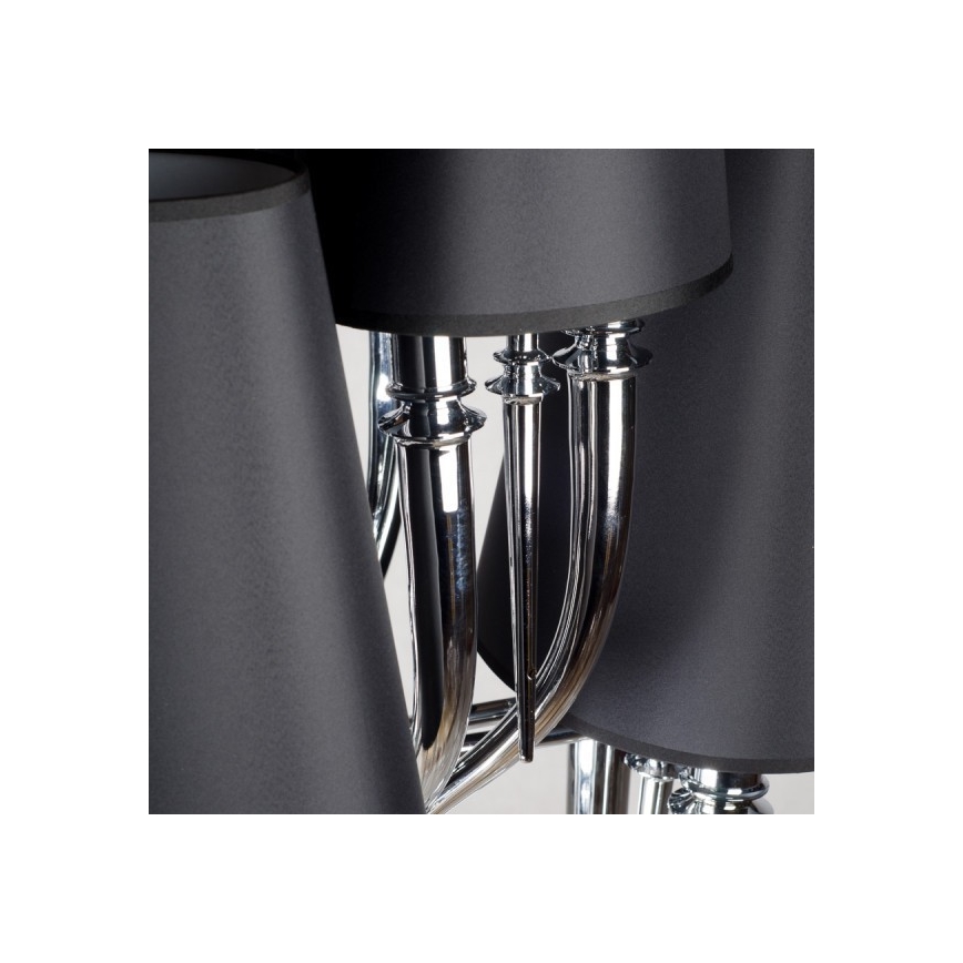 Azzardo AZ1417 - Kronleuchter an Kette DIABLO 12xE14/11W/230V schwarz