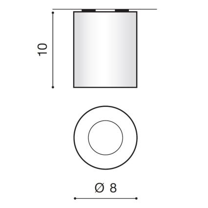 Azzardo AZ2558 - Außendeckenleuchte ARO 1xGU10/50W/230V IP54