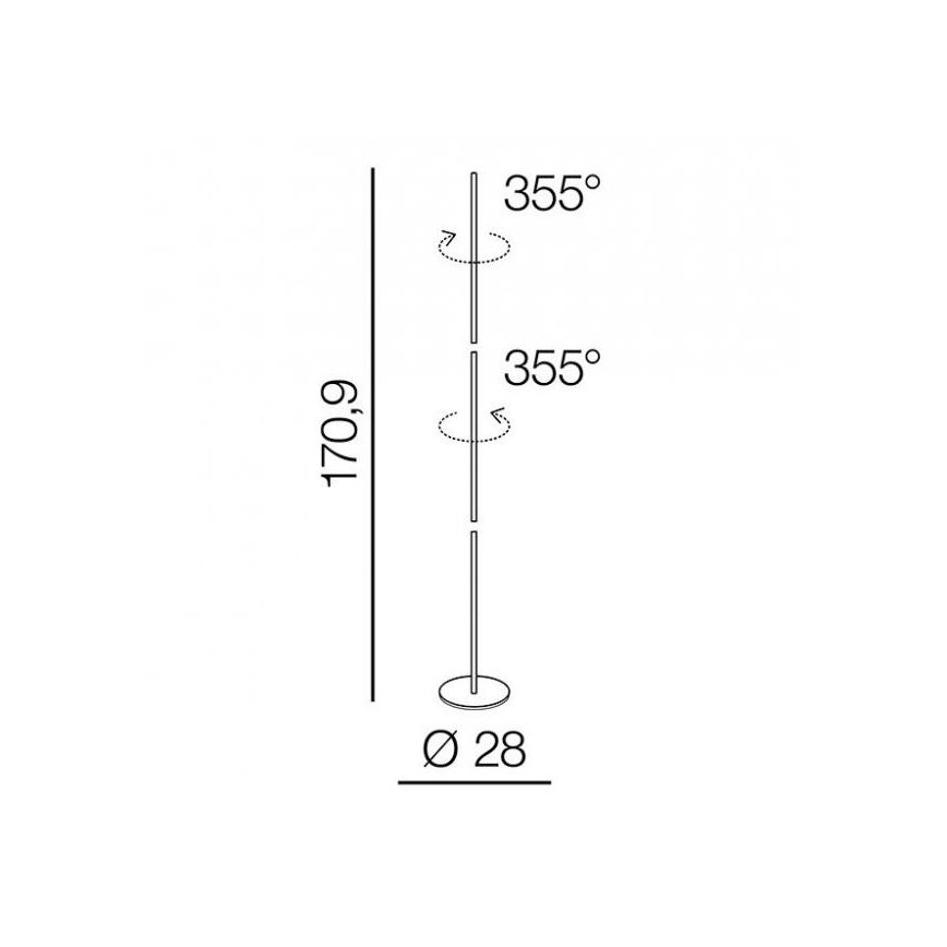 Azzardo AZ3205 - LED Stehlampe TETA LED/33W/230V
