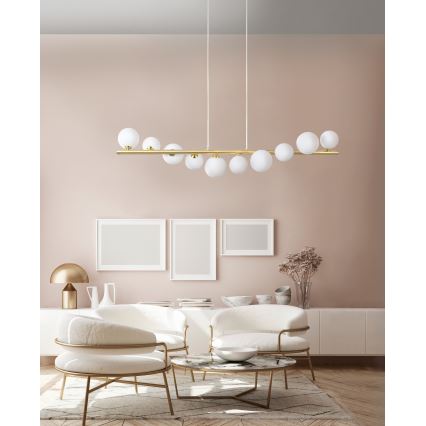 Azzardo AZ4409 - Hängeleuchte an Kabel SYBILLA 7xG9/25W/230V goldfarben