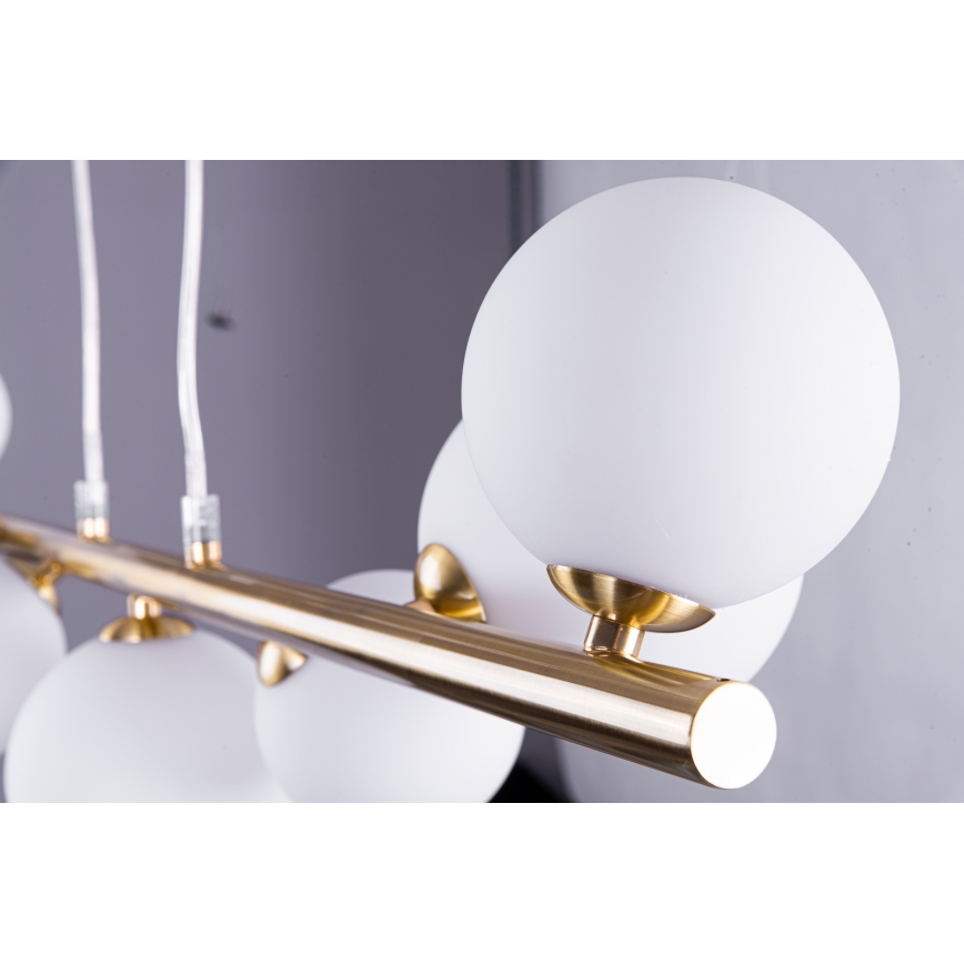 Azzardo AZ4409 - Hängeleuchte an Kabel SYBILLA 7xG9/25W/230V goldfarben