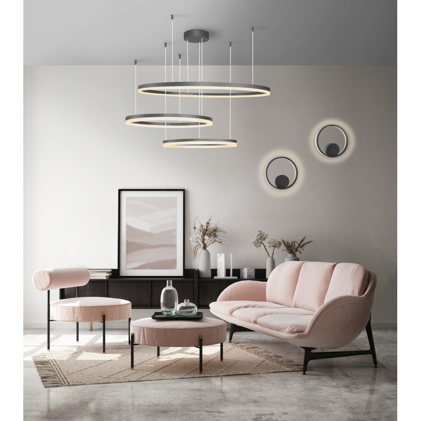 Azzardo AZ4707 - LED Hängeleuchte HALO LED/130W/230V schwarz