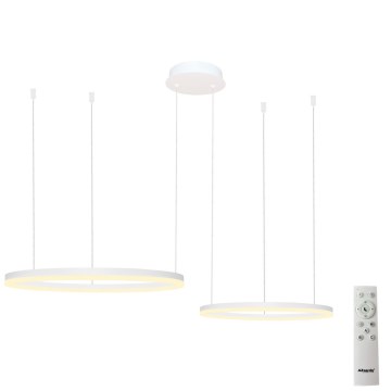 Azzardo AZ4977 - LED dimmbare Hängeleuchte an Kabel HALO LED/90W/230V weiß + Fernbedienung