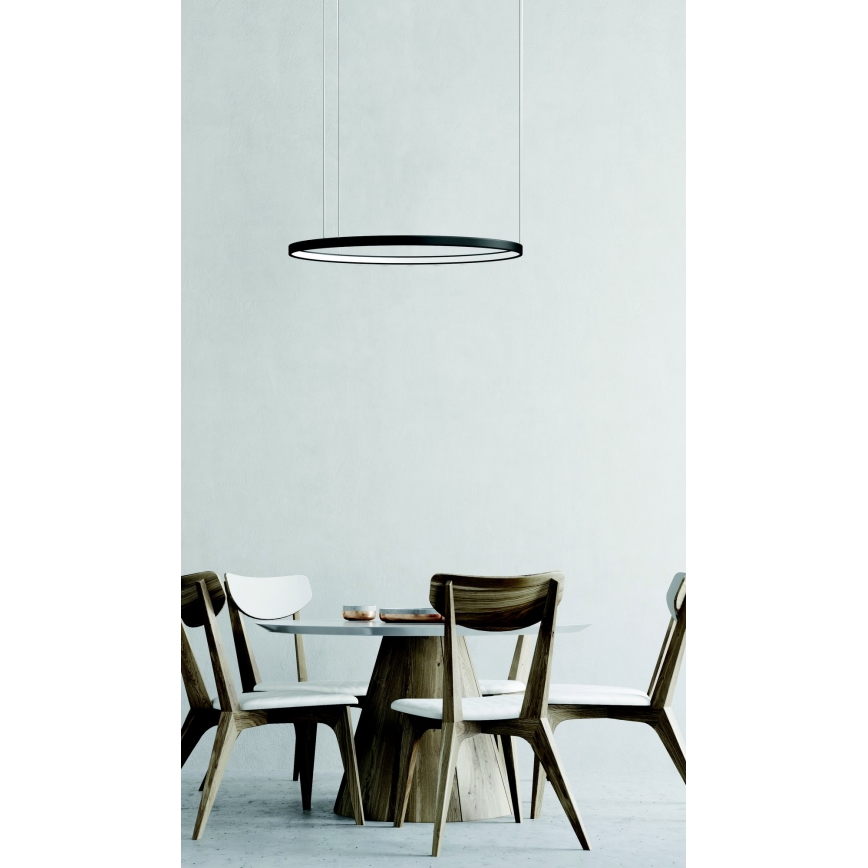 Azzardo AZ5016 - Dimmbare LED-Hängeleuchte an Schnur AGNES LED/38W/230V d 48 cm schwarz