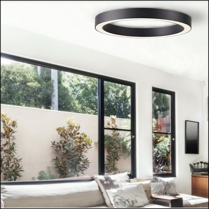 Azzardo AZ5041 - Dimmbare LED-Deckenleuchte MARCO LED/100W/230V schwarz + Fernbedienung