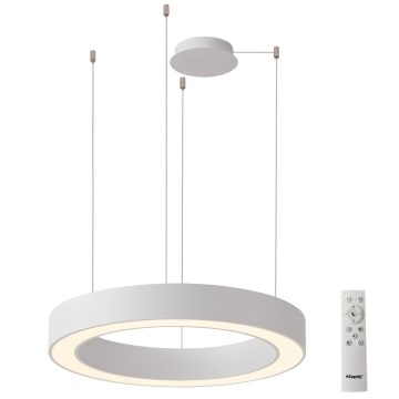 Azzardo AZ5049 - Dimmbare LED-Hängeleuchte an Schnur MARCO LED/80W/230V weiß + Fernbedienung